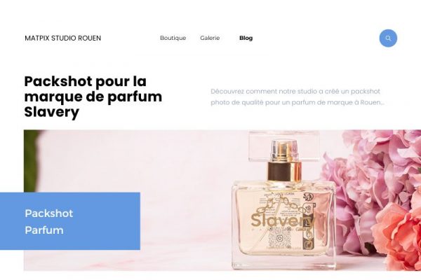 Packshot pour la marque de parfum Slavery