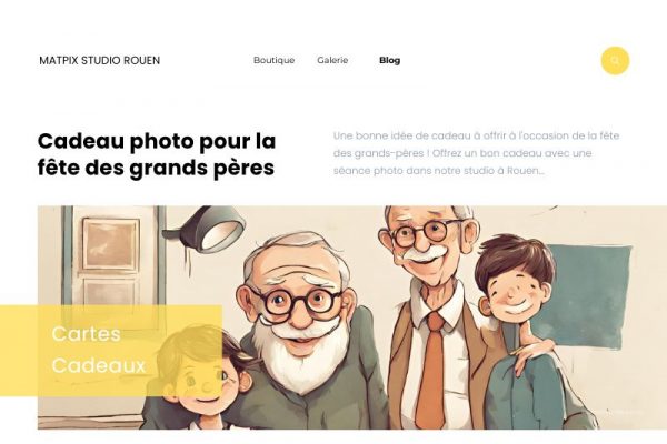 Cadeau photo pour la fête des grands pères