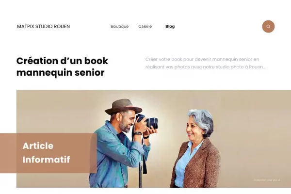 Un book mannequin senior