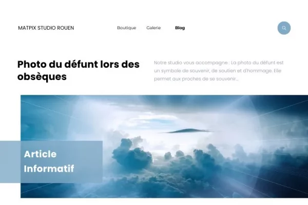 Enterrement : des photos pour rendre hommage au défunt