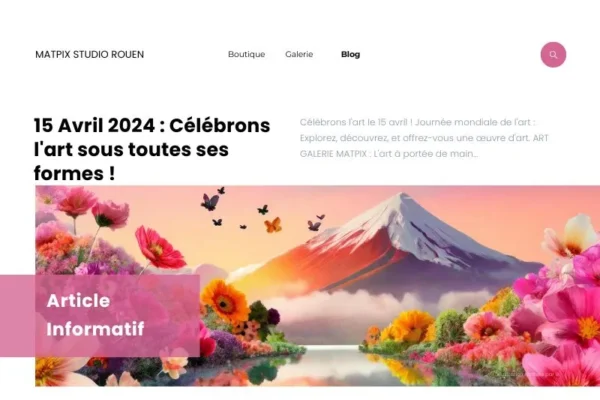 15 Avril 2024 : Célébrons l&rsquo;art sous toutes ses formes !