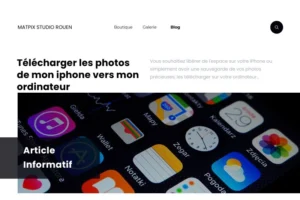 Problème de transfert photo iPhone vers pc